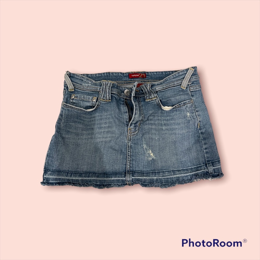 Denim mini skirt